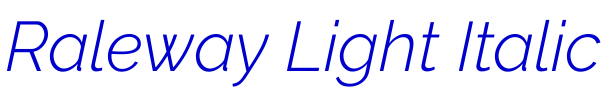 Raleway Light Italic الخط